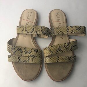 Sole Society Simonaa Snake Flip Flop Sandals 8